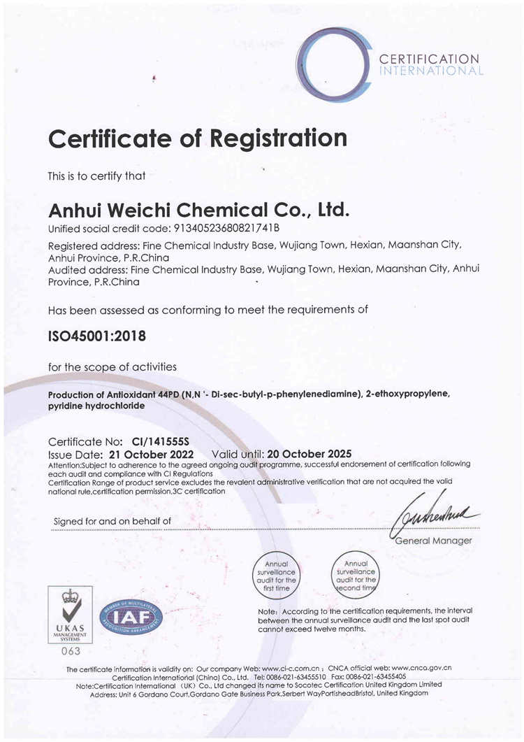 Occupational Health and Safety Management System Certification-English